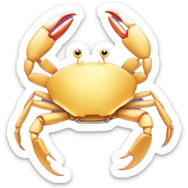 crab with butter and a paperclip sticker