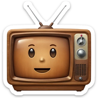 old brown tv sticker