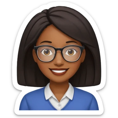 Black female teacher sticker