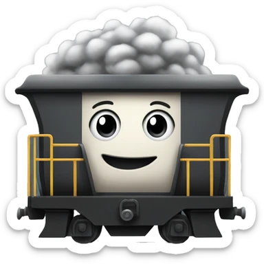 full train car with coal old sticker
