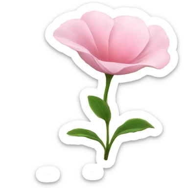 Realistic Open book with light pink flower inside sticker