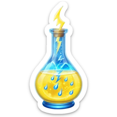 yellow potion and thunder sticker