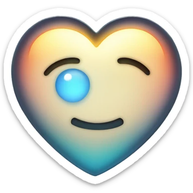 heart with light blub surround sticker