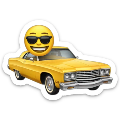 Lowrider happy sticker