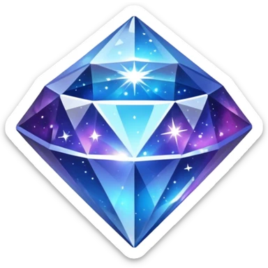 Galaxy within a diamond sticker
