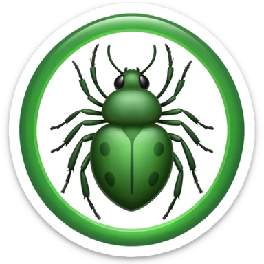 tick good with green crycle sticker