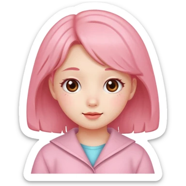 Cute kawaii girl sticker