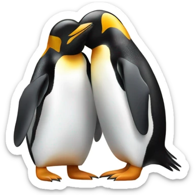 Penguins hugging  sticker