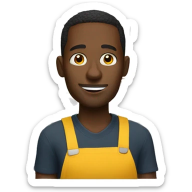 Black man workin at McDonalds sticker
