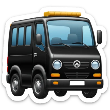 quiero un emoji de un camion de envios en tonos negro sticker