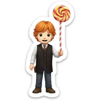 Ron Weasley holds a candy in his hands sticker
