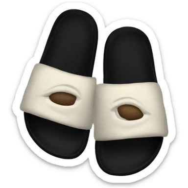 yeezy slides black sticker