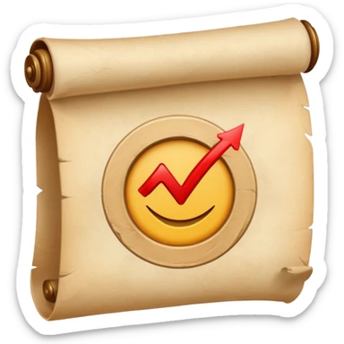 scroll with a check mark on it sticker