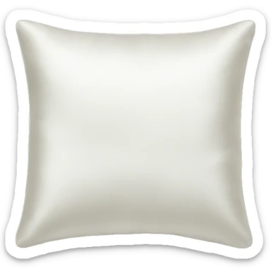 White silk pillow sticker