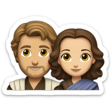 Anakin Skywalker with padme sticker