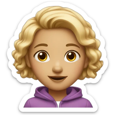 Adorable girl in Canada sticker