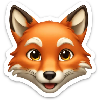 flirtatious loving fox sticker
