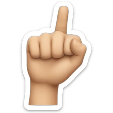 finger pointing forwards sticker