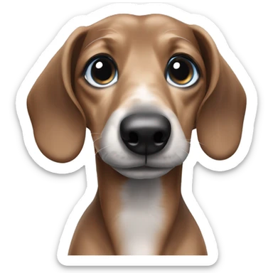 Dog Daschund Grey-blue , grey eyes sticker