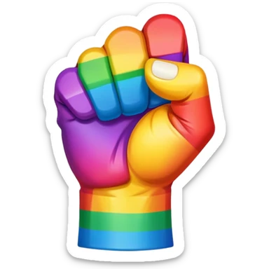 rainbow gay fist sticker