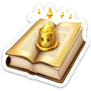 a magical book sticker