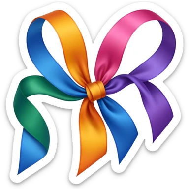 Ribbon of same design in all colors sticker