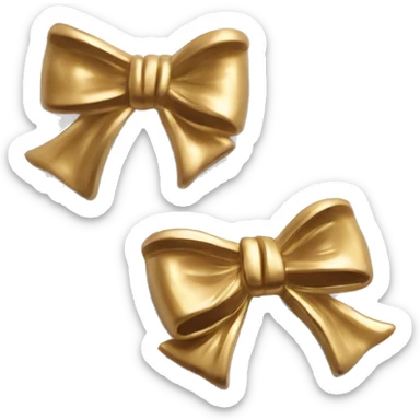gold bow earrings sticker