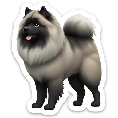 Grey and black  eurasier sticker