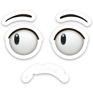 sad face with tears from the bottom of the eyes to the chin sticker