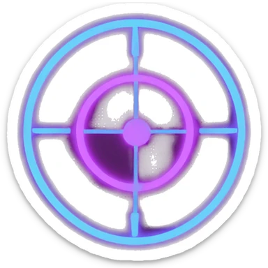 crosshair glowing neon sticker