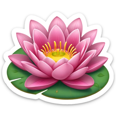 pink lilypad sticker