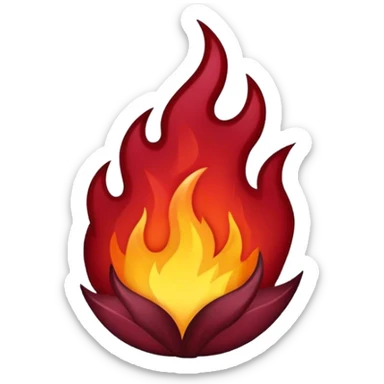 dark Burgundy fire  sticker