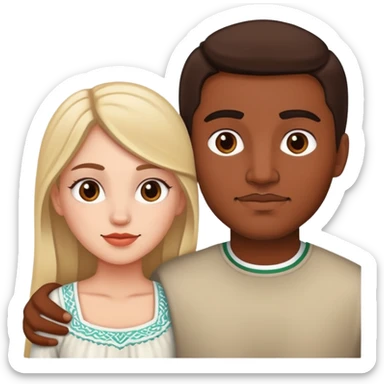 Mexican guy and white girl in love sticker