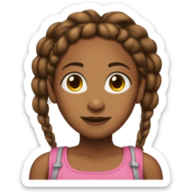 A brownskin woman with braids  sticker