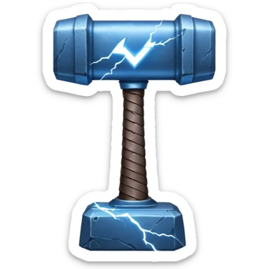 Thor's hammer with lightning infused sticker