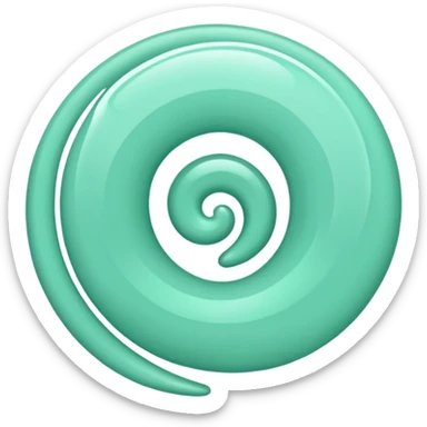 Mint green swirl sticker