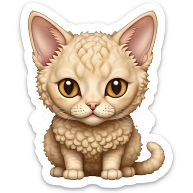 Devon Rex cat sticker