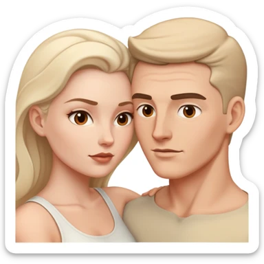 white man and white woman are having sex sticker