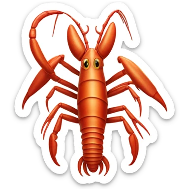 a alien male pipede lobster full body sticker
