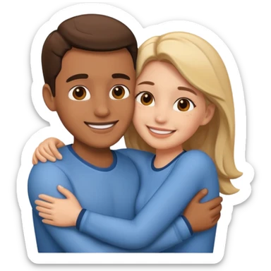 couples hug sticker