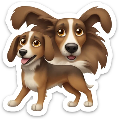 brown mongrel sticker