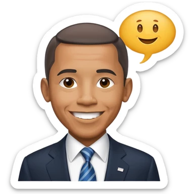 Barack Obama con una nube de dialogo diciendo "Come on!" sticker