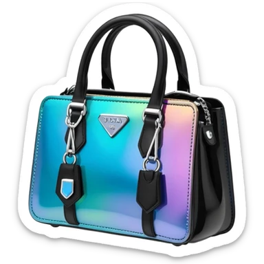  Prada colorshifting vivid cyberpunk style mini bag  sticker