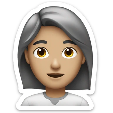 masc lesbian with dark hair and grey eyes sticker