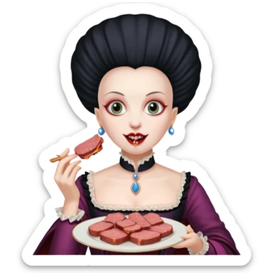 marie antoinette vampire eating spam meat sticker