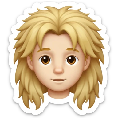 Kid wearing mane up sticker