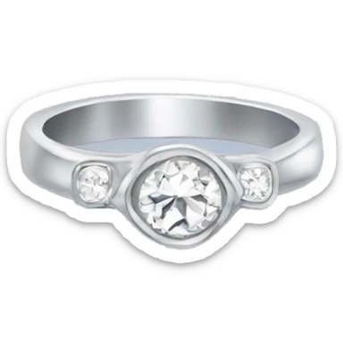 Engagement ring silver sticker