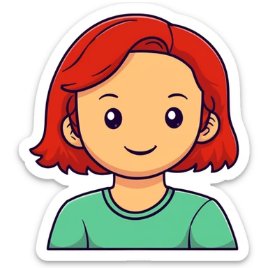 redhead girl smiling happily sticker
