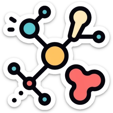 Chemical redox reaction with electron transfer between two atoms sticker