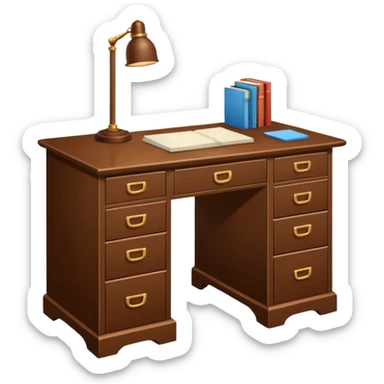 Writing desk sticker